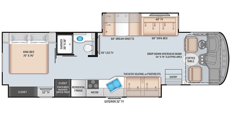 2023 THOR MOTOR COACH HURRICANE 34R*22, , floor-plans-day image number 0